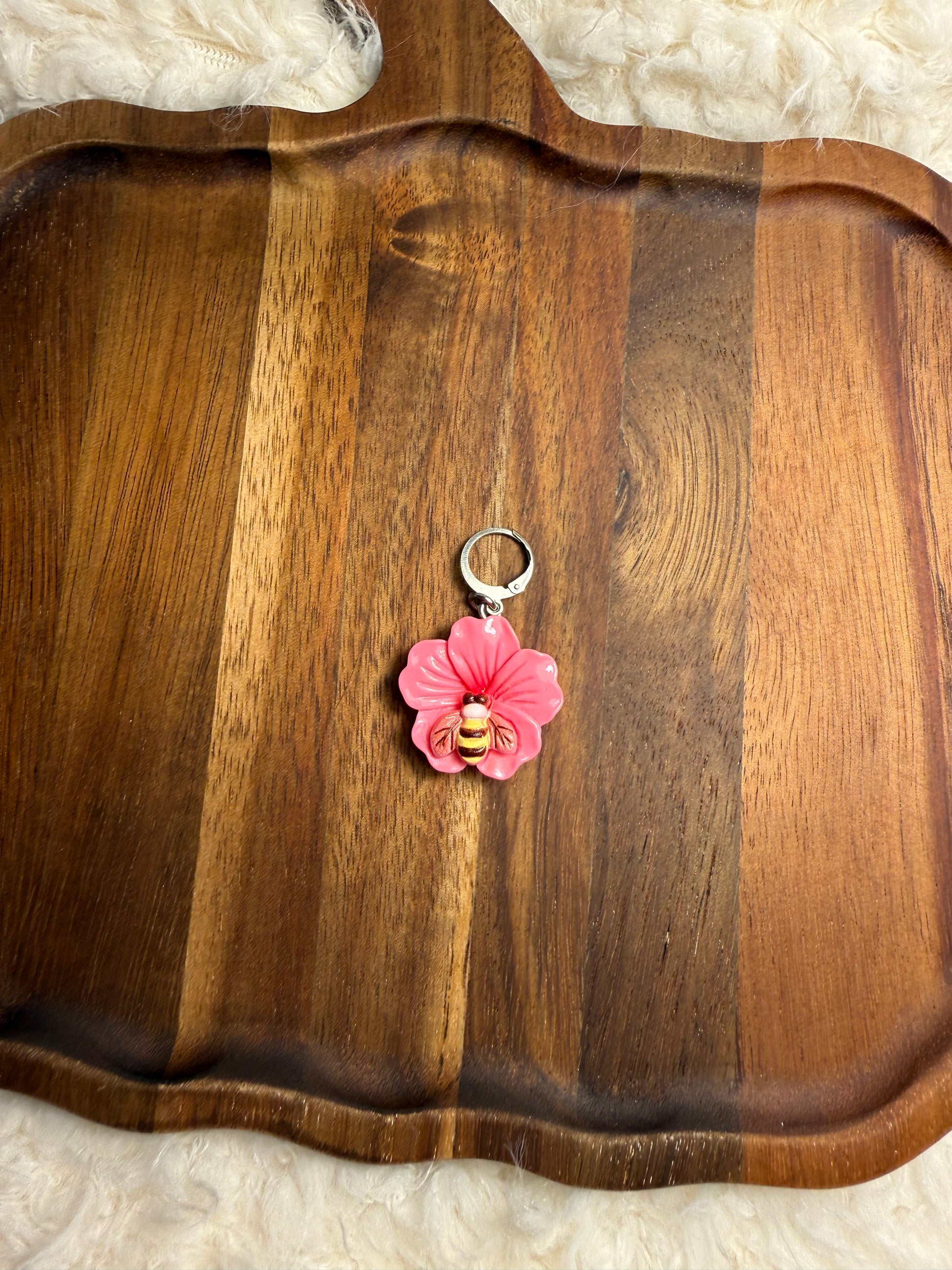 Maschenmarkierer Blumen mit Hummeln – verschiedene Farben