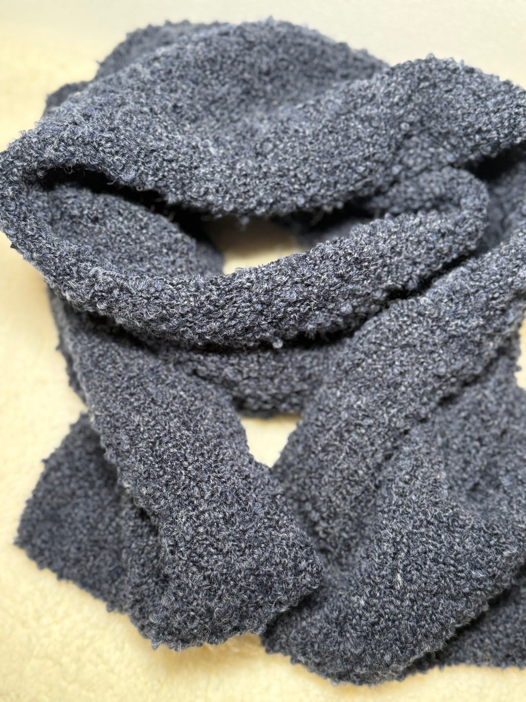 Teddy-Schal-Stirnband-Set – Dunkelblau