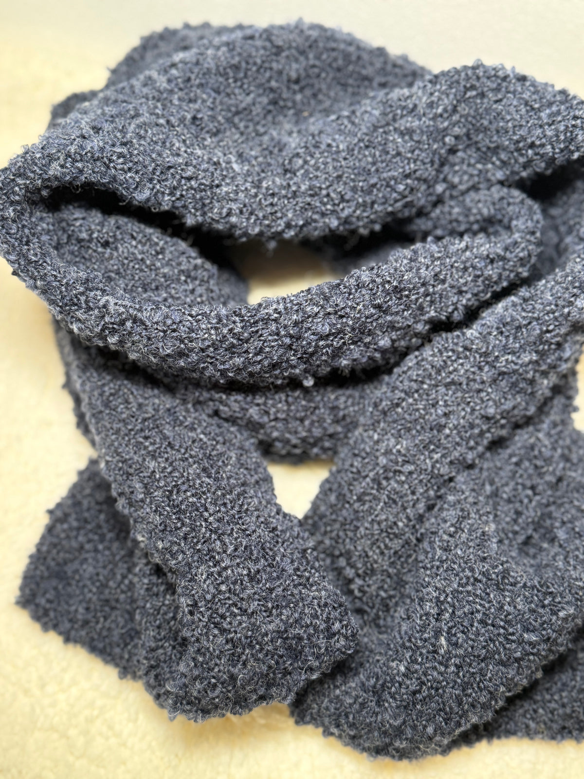 Teddy-Schal-Stirnband-Set – Dunkelblau