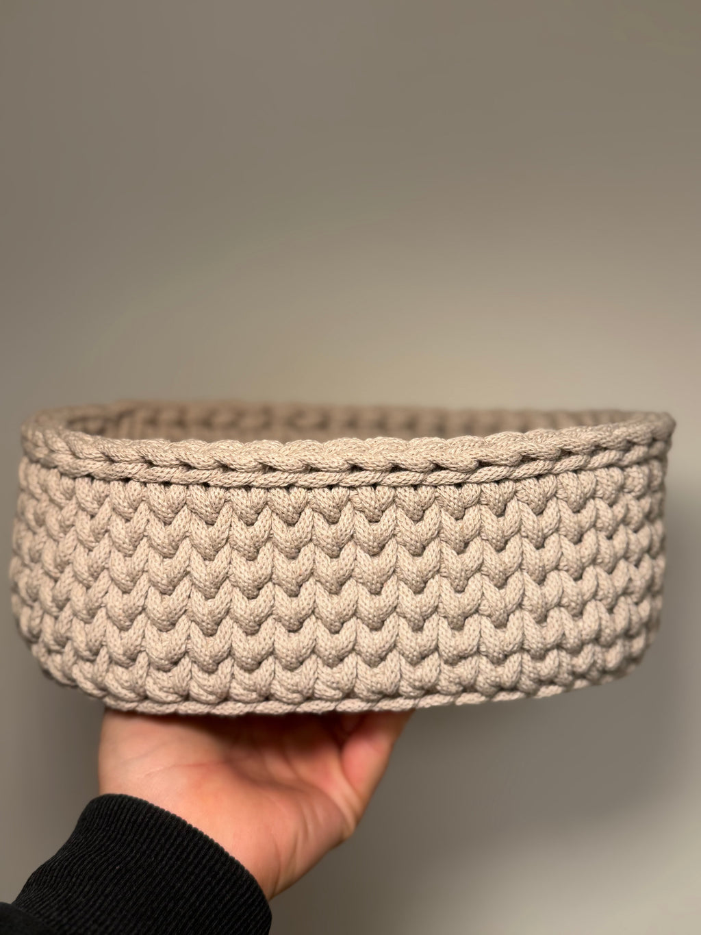 🧺 Ovaler Korb – handgehäkelt aus Bobbiny Garn