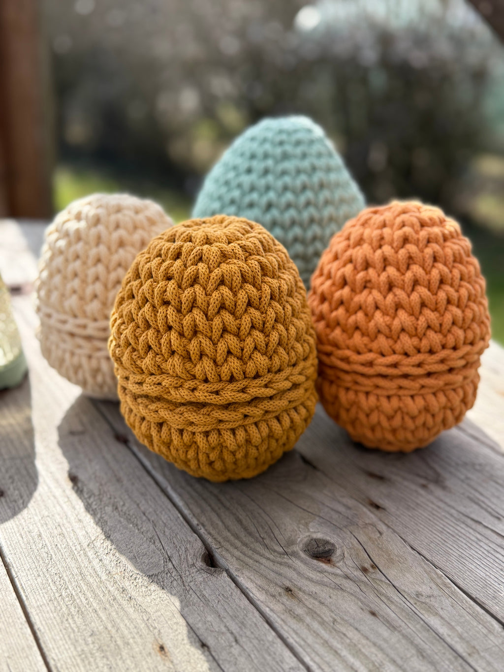 🧺 Handgehäkelter Eierkorb aus Bobbiny 5 mm