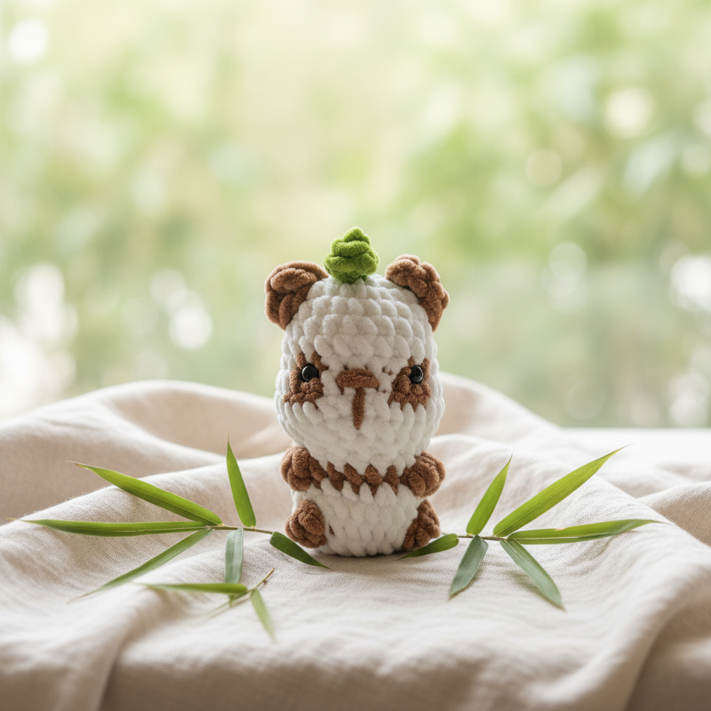 Panda – handgehäkeltes Mini Amigurumi