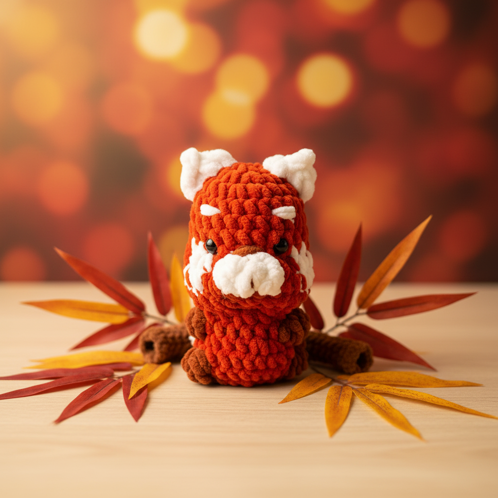 Roter Panda – handgehäkeltes Mini Amigurumi